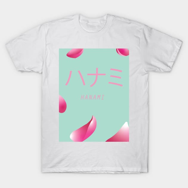 Hanami Mint T-Shirt by DarlenebyDesign